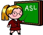 teacher ASL blackboard
